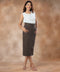High Waisted Linen Shift Skirt